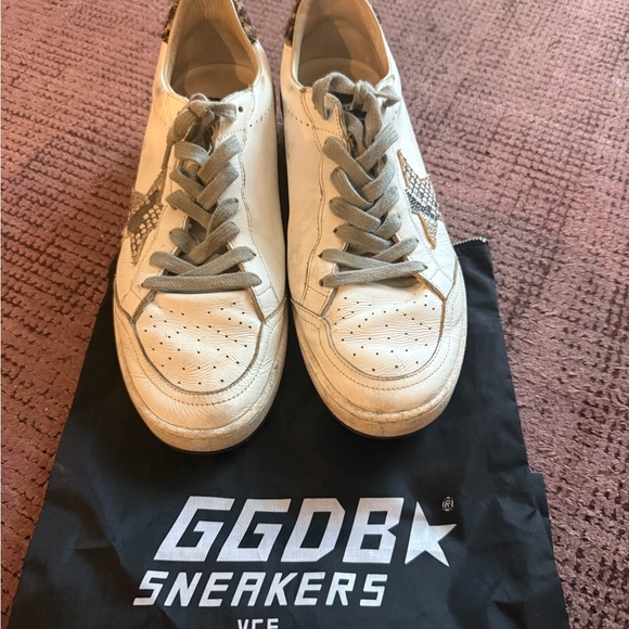 Golden Goose White and Grey BallStar Sneakers - Picture 1 of 6